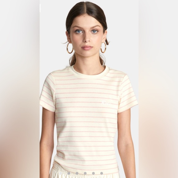 RVCA Cantina Striped T-Shirt Small - Picture 1 of 8